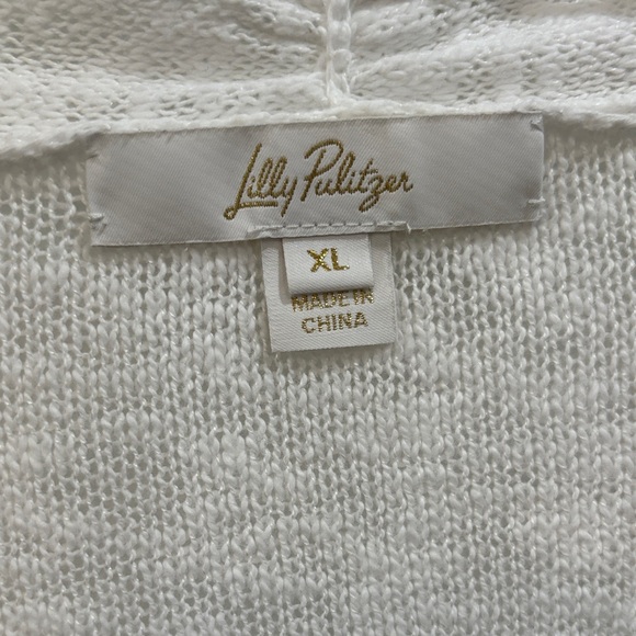 Lilly Pulitzer Cream Open-Front Cardigan - Picture 2 of 3